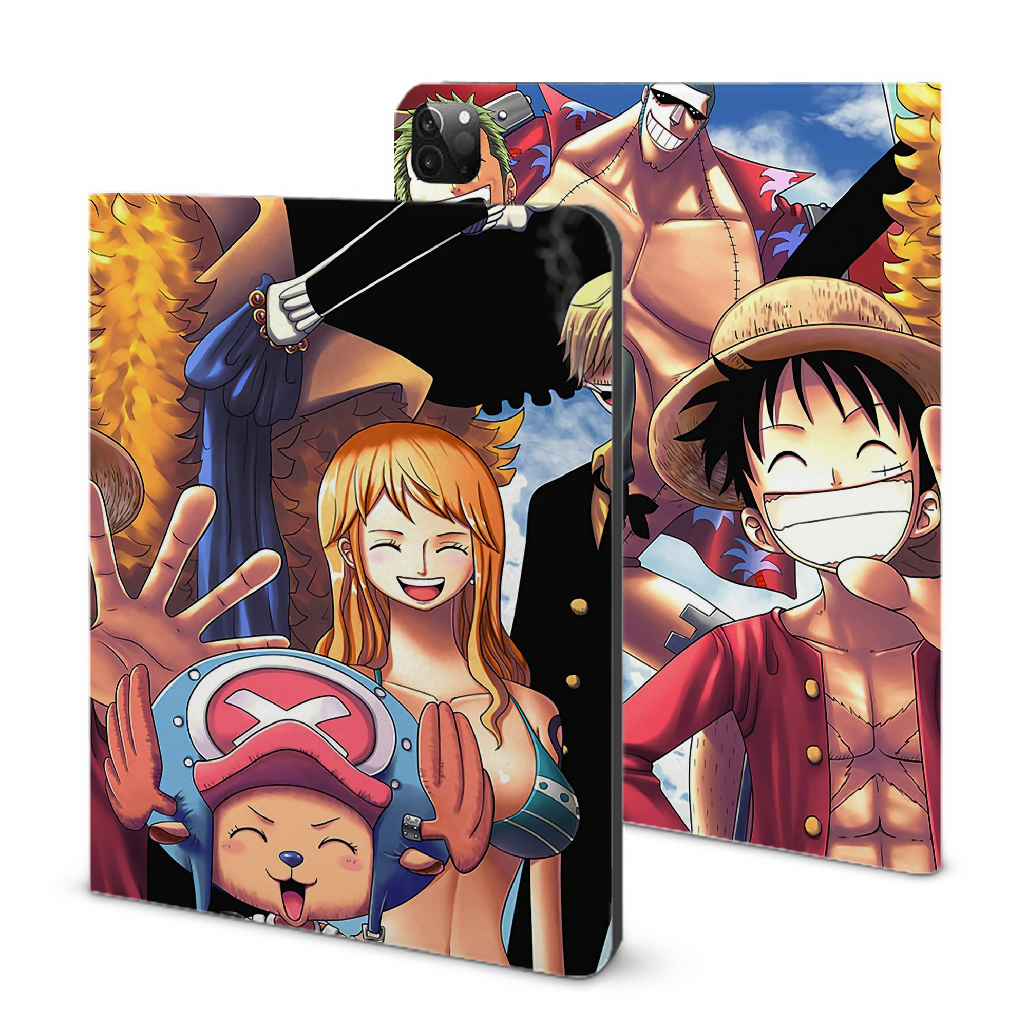 （画像用） ワンピース ONE PIECE IPadケース ペンホルダー付き ブックスタイルデザイン